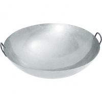 tigaie wok mare diametru 70 cm x h 235 cm din tabla de otel 15 mm grosime cu 2 manere imagen 0_0_0
