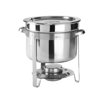 Chafing dish rotund pentru supa, 8 lt, inox, cu capac, 37x(H)32.5 cm, Hendi Chafing dish rotund pentru supa, 8 lt, inox, cu capac, 37x(H)32.5 cm, Hendi