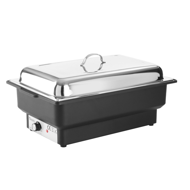 Hendi Gourmet Tellano Elektromos chafing, melegentartó, rozsdamentes acél/polipropilén, 9 l, 57,3x34,8x28,4 cm
