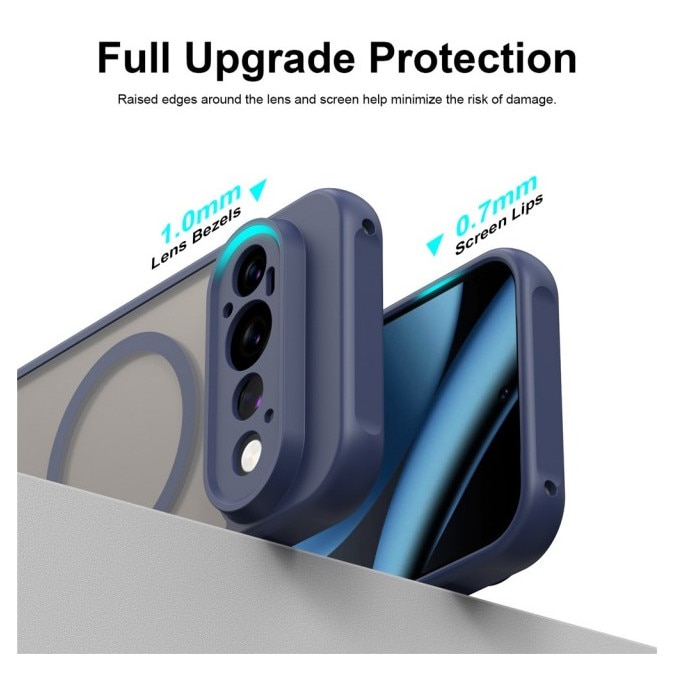 Husa Upzz® Halo Compatibila Cu Google Pixel 11 PRO, Protectie Camere si Colturi, Super Rezistenta, Albastru Navy