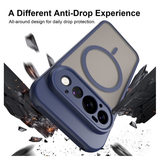 Husa Upzz® Halo Compatibila Cu Google Pixel 11 PRO, Protectie Camere si Colturi, Super Rezistenta, Albastru Navy
