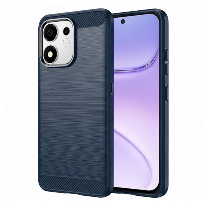 Husa Spate Upzz® Carbon Pro, Compatibila Cu Honor 600 Smart, Protectie Perfecta, Silicon, Albastru