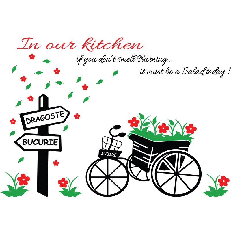 Sticker Decorativ - SMAER - In our Kitchen - 90cm x 65cm