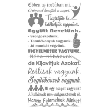 Sticker Decorativ - SMAER - Ebben az irodaban - 100cm x 50cm - Gri Sticker Decorativ - SMAER - Ebben az irodaban - 100cm x 50cm - Gri