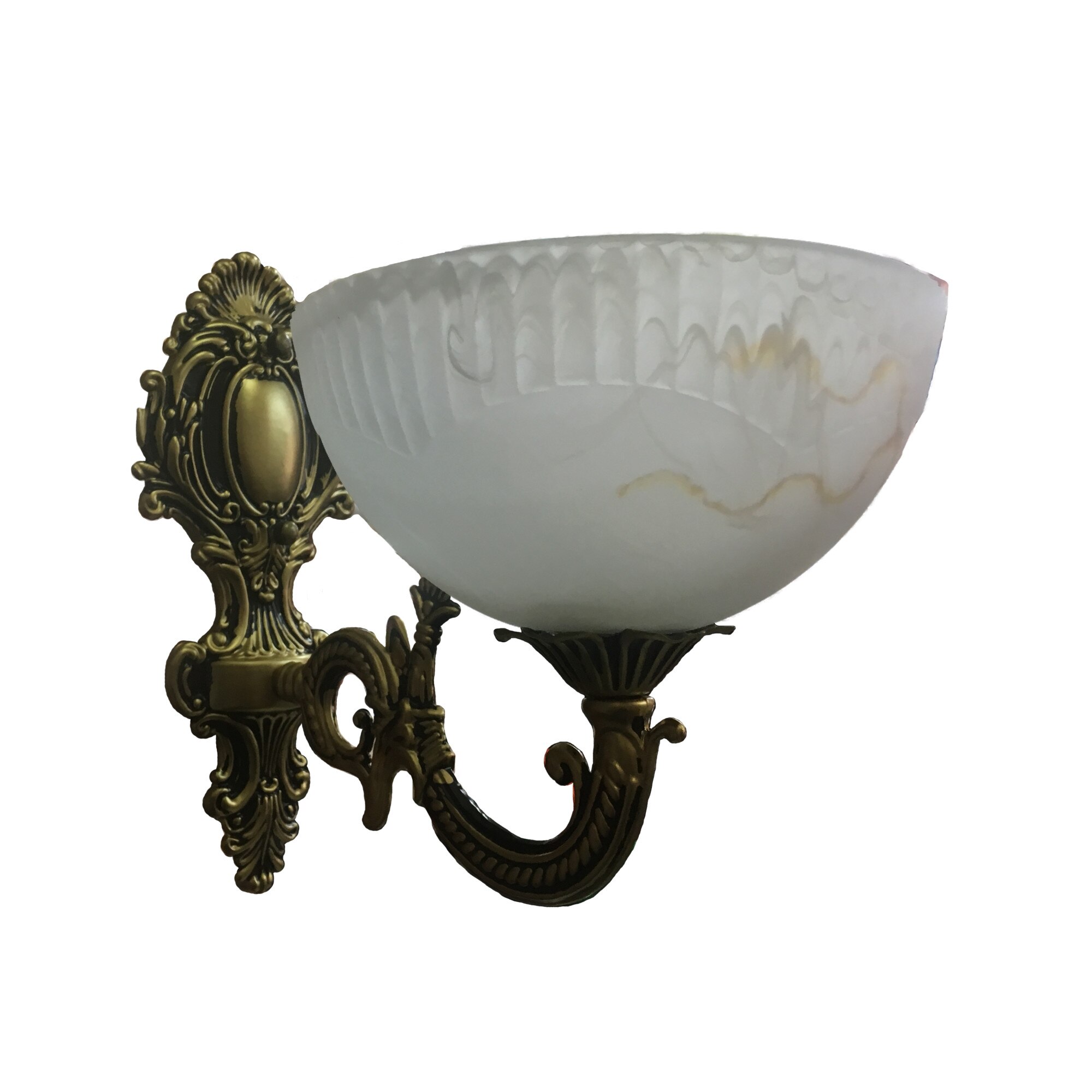 Aplica 7123/1, 1*e27, schelet auriu, abajur alb mat