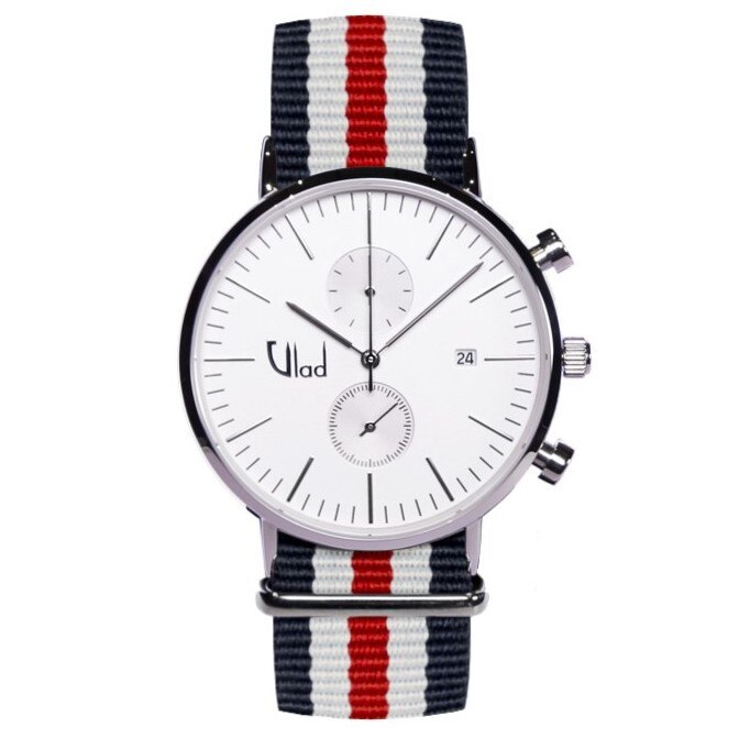 Ceas Vlad Horologes Aquiver Cronograf 01, Ecran safir, Curea interschimbabila