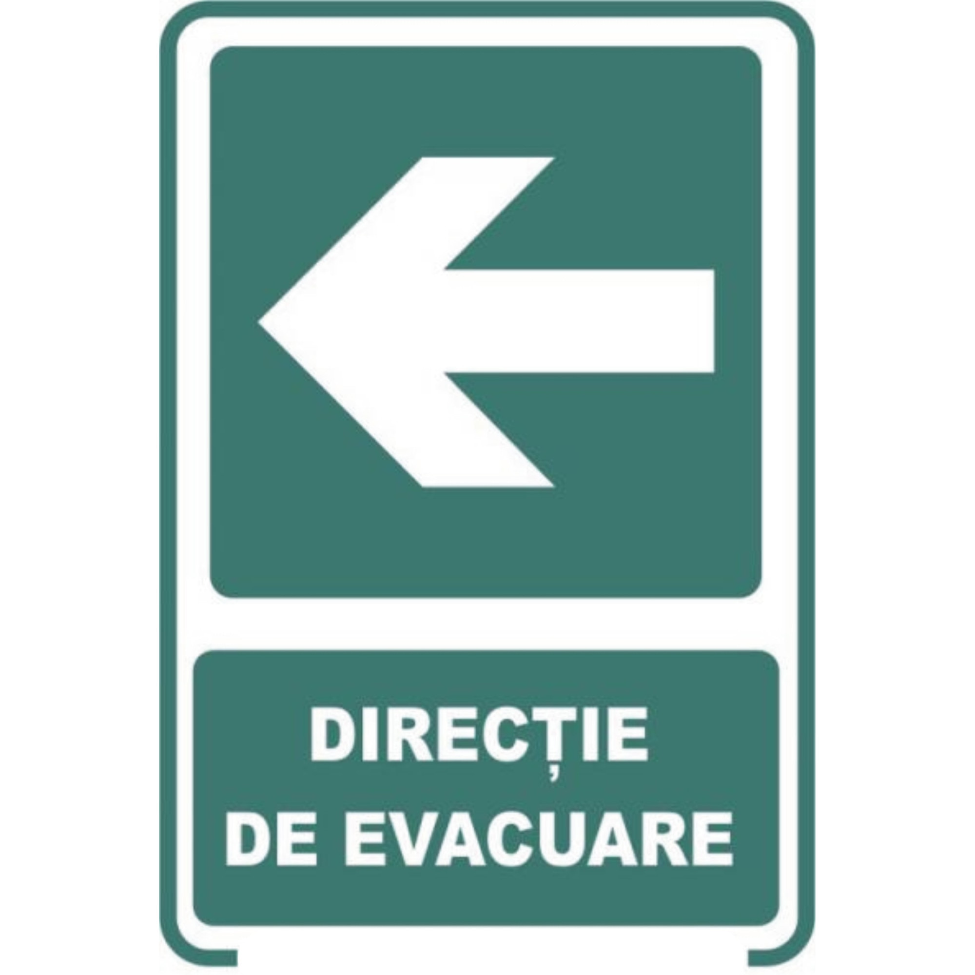 Directie de evacuare - stanga - Indicator securitate autocolant