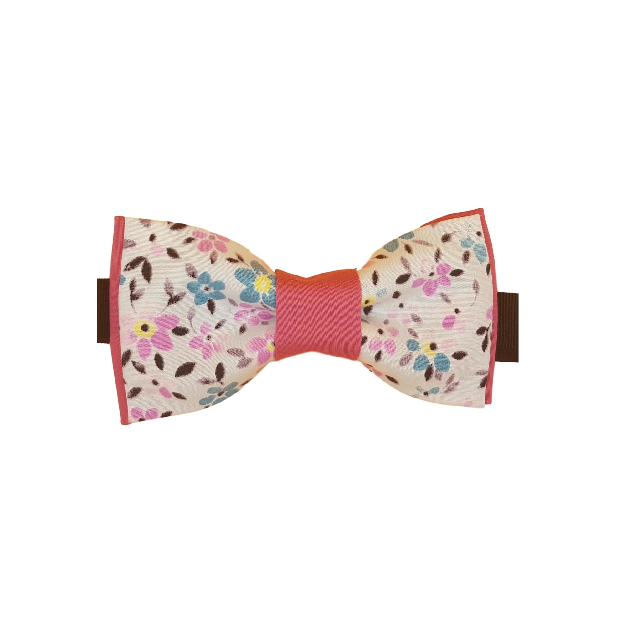 Papion bumbac multicolor, Crystal Ines, imprimeu floral, 12x6 cm