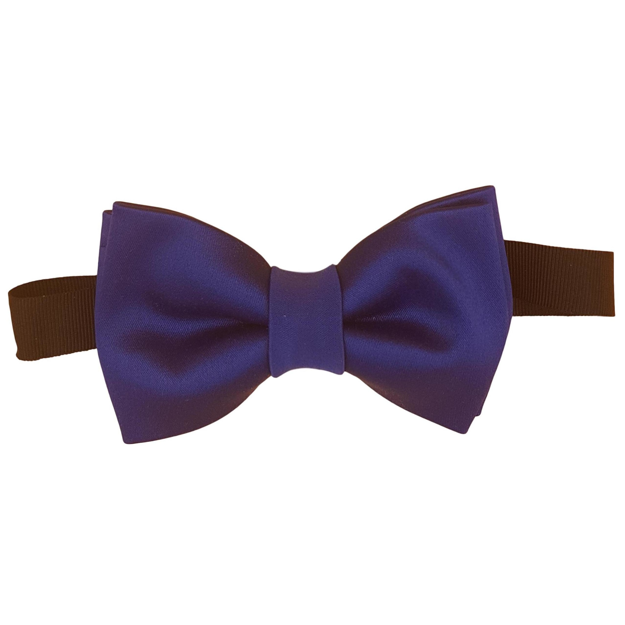 Papion tafta Crystal Ines, albastru indigo, 12x6.5 cm