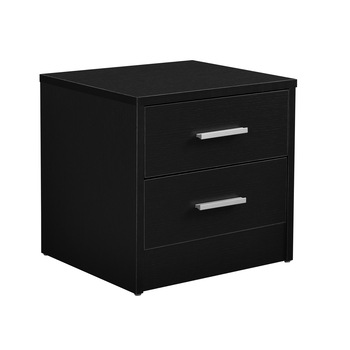 Noptiera Model S3, en.casa, PAL melaminat, 38 x 34 x 37 cm, negru, cu 2 sertare Noptiera Model S3, en.casa, PAL melaminat, 38 x 34 x 37 cm, negru, cu 2 sertare