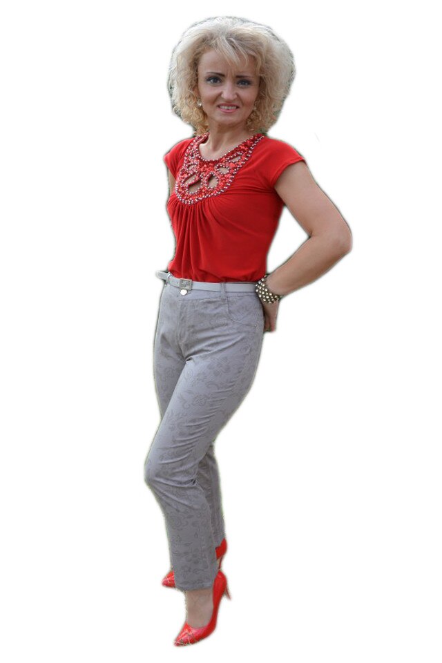 Pantaloni casual de primavara-vara cu croi conic, D&J Exclusive, Bej