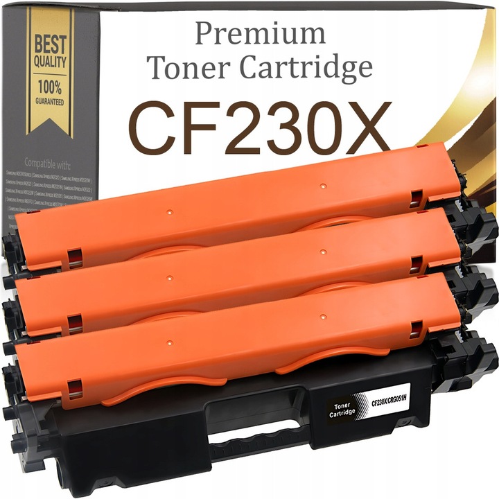 3 db kompatibilis Premium Toner & Ink CF230X XL toner készlet, HP LaserJet Pro M203/M227 nyomtatóhoz, nem eredeti, kapacitás 4000 oldal/db, fekete, kód 9SSFEXGM