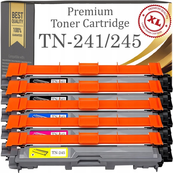 Premium Toner & Ink TN-241/TN-245 tonerkazetta, fekete/cián/magenta/sárga, 4 darabos szett, kompatibilis Brother DCP-9015CDW/DCP-9020CDW/MFC-9140CDN/HL-3140CW, kód: 83MT4AMI2NWY