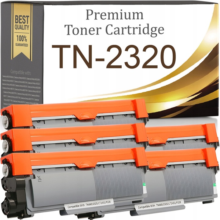5 db Premium Toner & Ink TN-2320 toner szett, fekete, 5 x 2500 oldal (≈12500 oldal), Brother HL-L2300D/MFC-L2700DW/DCP-L2540DW készülékekhez, K4DMTR50