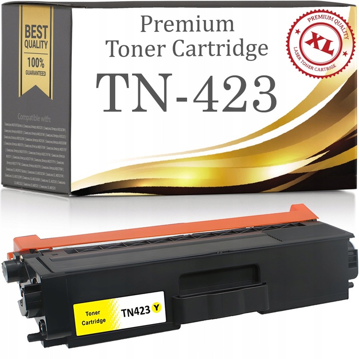 Toner compatibil Premium Toner & Ink TN-423 (4W295IDXJ) XL, sárga, akár 4000 oldal (5% fedettség), kompatibilis Brother DCP-L8410CDW/MFC-L8690CDW/HL-L8260CDW nyomtatókkal
