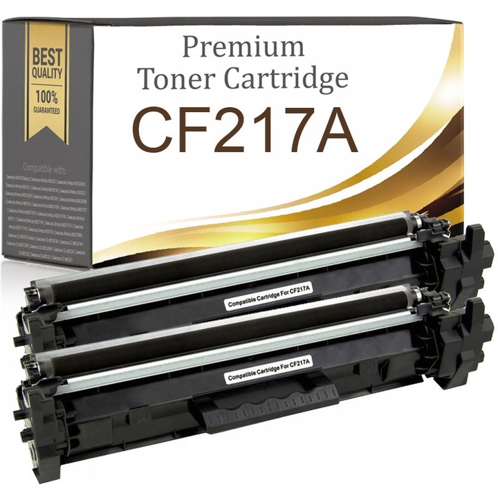 Toner kompatibilis Prémium Toner & Ink CF217A (OXSIF1Y2), XL akár 1600 oldal, fekete, 2 db-os szett.