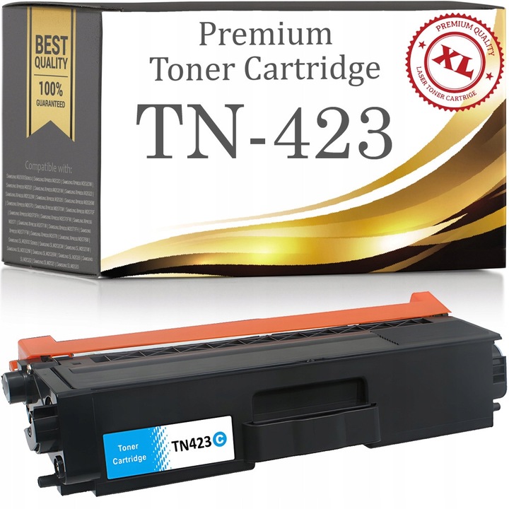 Toner kompatibilis Premium Toner & Ink TN-423 / TN-421 XL, megnövelt kapacitás akár 4000 oldalig, chippel, Brother kompatibilis, cián, EEYKNBLW2 kód