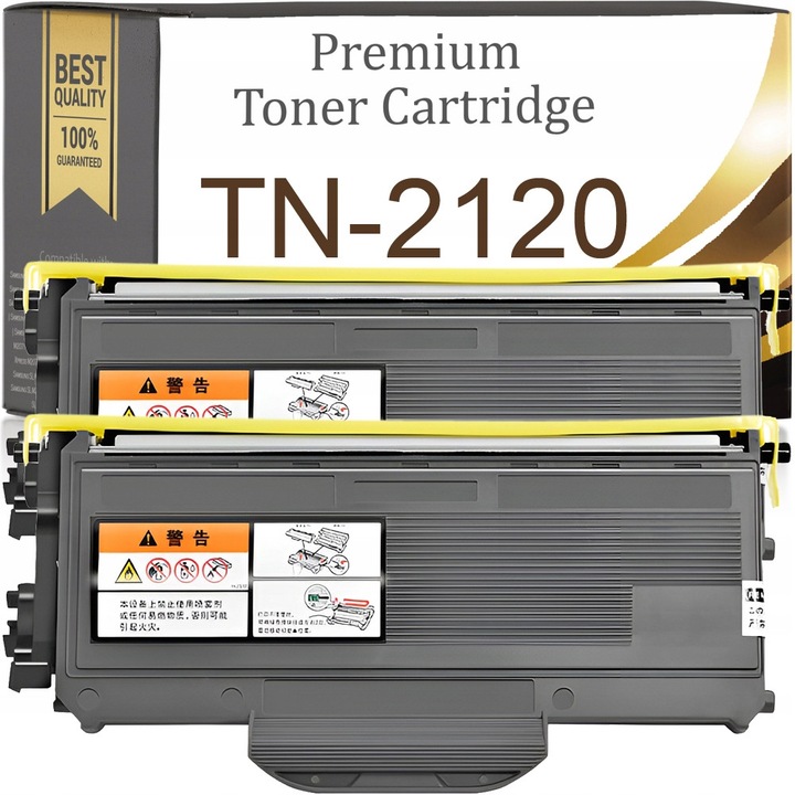 Toner kompatibilis Premium Toner & Ink TN-2120 (NN67E6Y2IQXX0) XL, 3000 oldal/kazetta (5% fedettség), fekete, 2 darabos szett, kompatibilis Brother HL-2140/2150N/2170N, DCP-7030/7032/7040, MFC-7320/7340/7440/7840 nyomtatókkal
