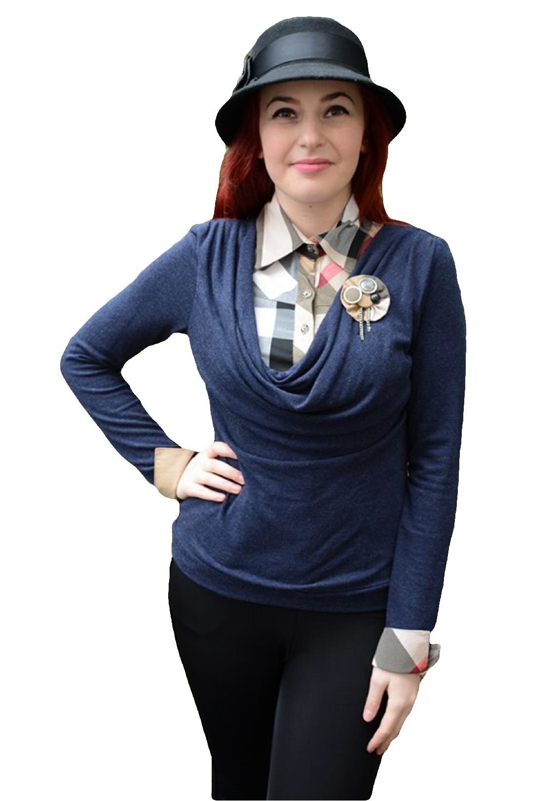 Camasa rafinata pentru tineret , D&J Exclusive, Albastru marin