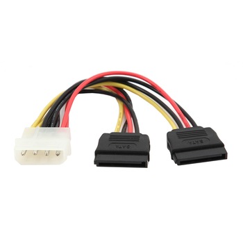 Pachet 3 x Adaptor alimentare molex (ide)- 2 x SATA 15cm, multiplicator s-ata Pachet 3 x Adaptor alimentare molex (ide)- 2 x SATA 15cm, multiplicator s-ata