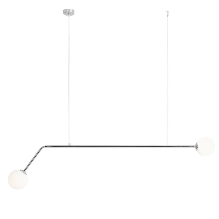 Suspensie Pure 2, Aldex, metal, E14, Chrom, 150x14x120cm