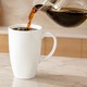 Set 4 Cani Cafea Ceai WILMAX, Cana Portelan Alba Pura Premium, 630 ml, Design Elegant Modern Minimalist, Calitate Superioara, Rezistenta Spalare Masina, Pentru Bucatarie si Ocazii Speciale