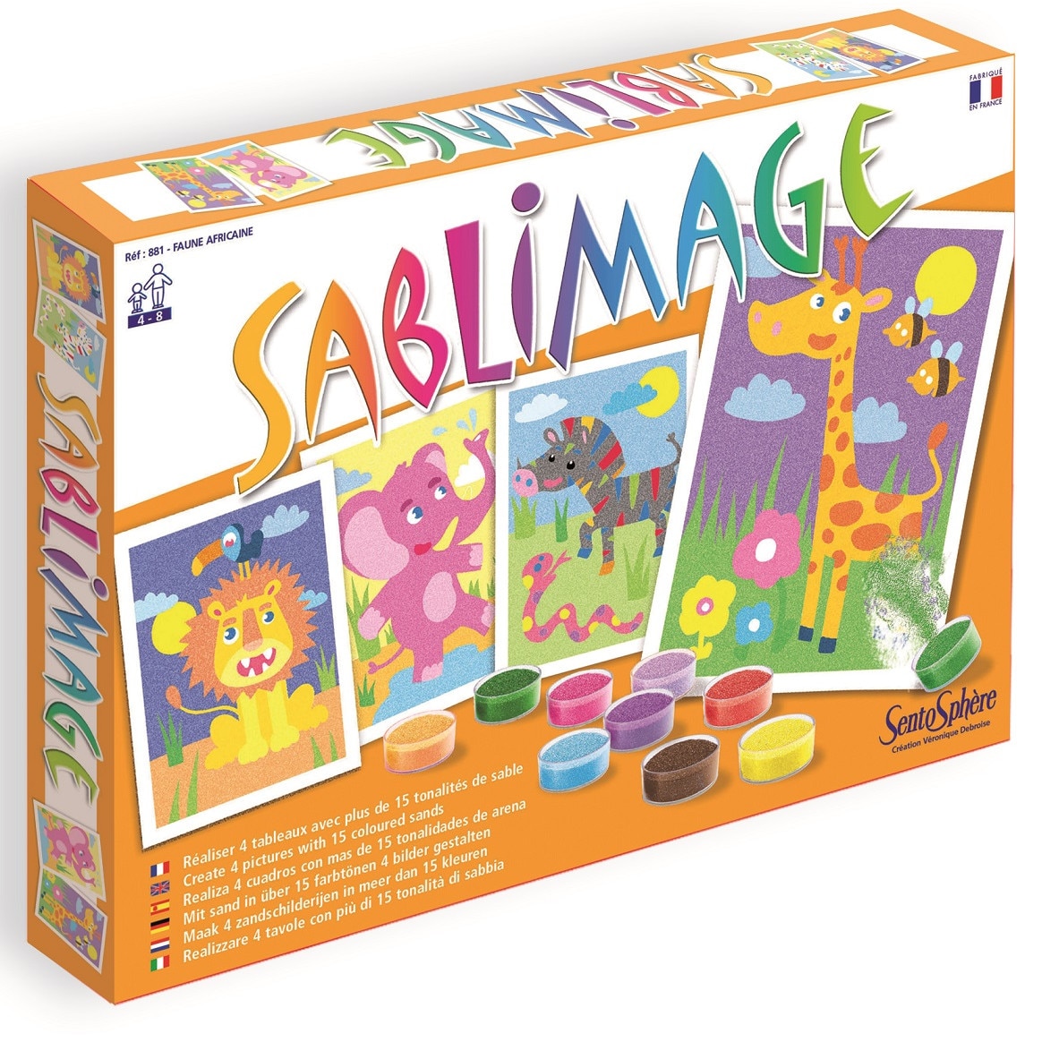 Set creativ cu nisip - Sablimage Fauna Africana