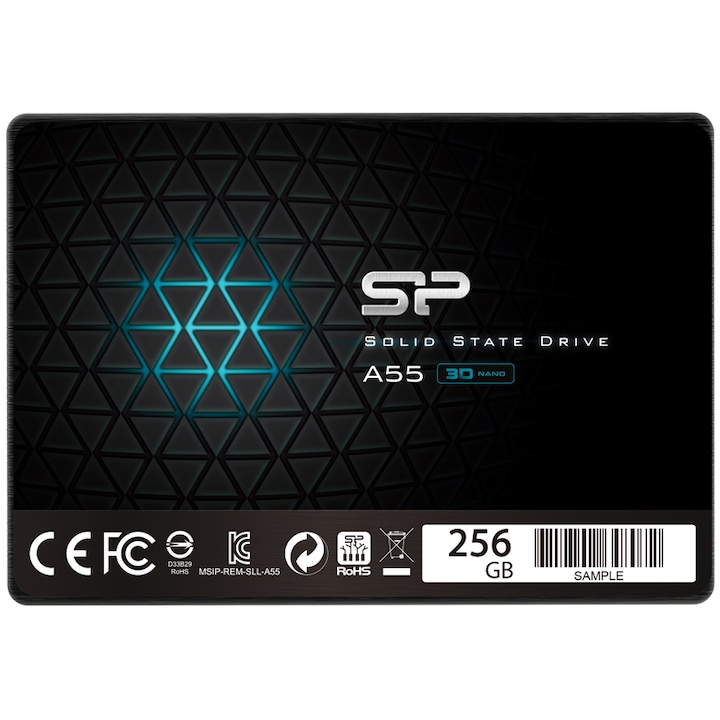 Solid-State Drive (SSD) Silicon Power A55, 256GB, 3D NAND, 2.5", SATA III