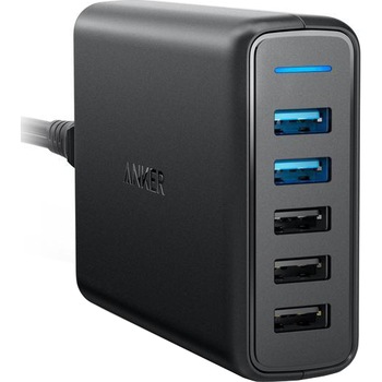 Incarcator retea Anker PowerPort 5 Dual QC3, Negru Incarcator retea Anker PowerPort 5 Dual QC3, Negru