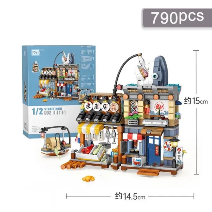Конструктор LOZ Street Mini Izakaya, микро ABS блокчета модел CN-k0504-260818-1327, 790 части, многоцветен, прибл. 14.5 x 15 см