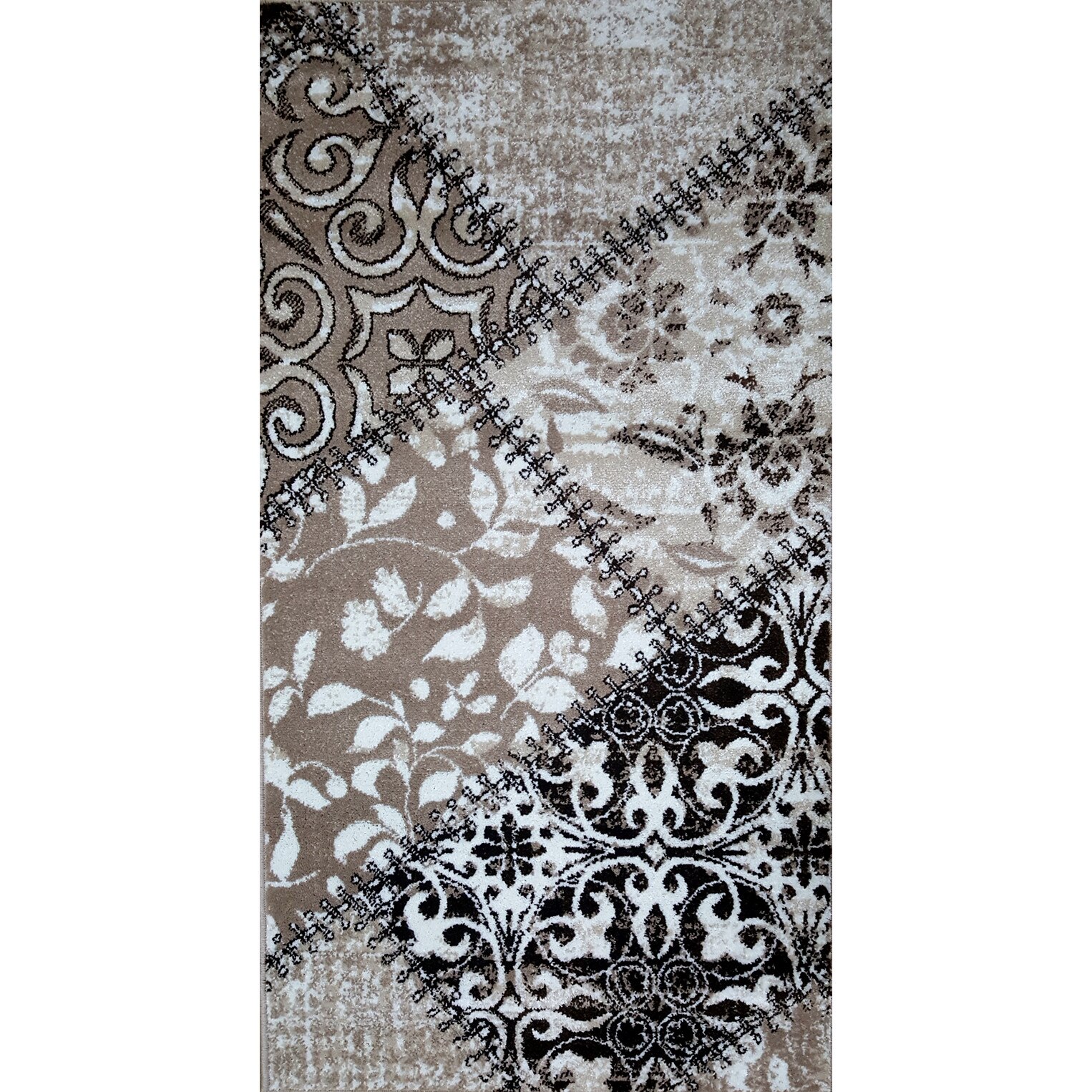 Covor Modern, Cappuccino 16010, Bej, 120x170 cm, 1700 gr/mp, 1.2x1.7 Bej/Maro 120.00000000x170.00000000