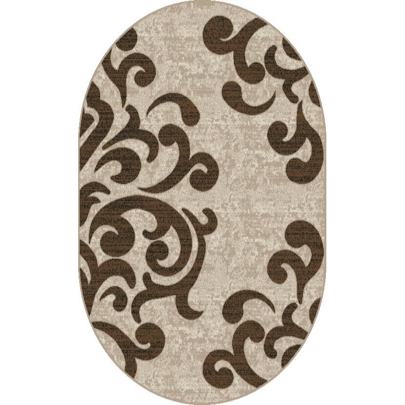 Covor Modern, Cappuccino 16028, Oval, 200x300 cm, 1700 gr/mp