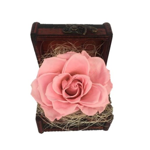 Trandafir criogenat roz in cufar mic