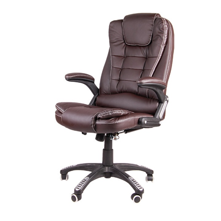 Scaun de birou GIOSEDIO BSB003, Piele ecologica, Maro