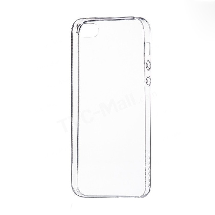 iPhone 5/5S/SE tok - puha TPU típusú műanyag, átlátszó