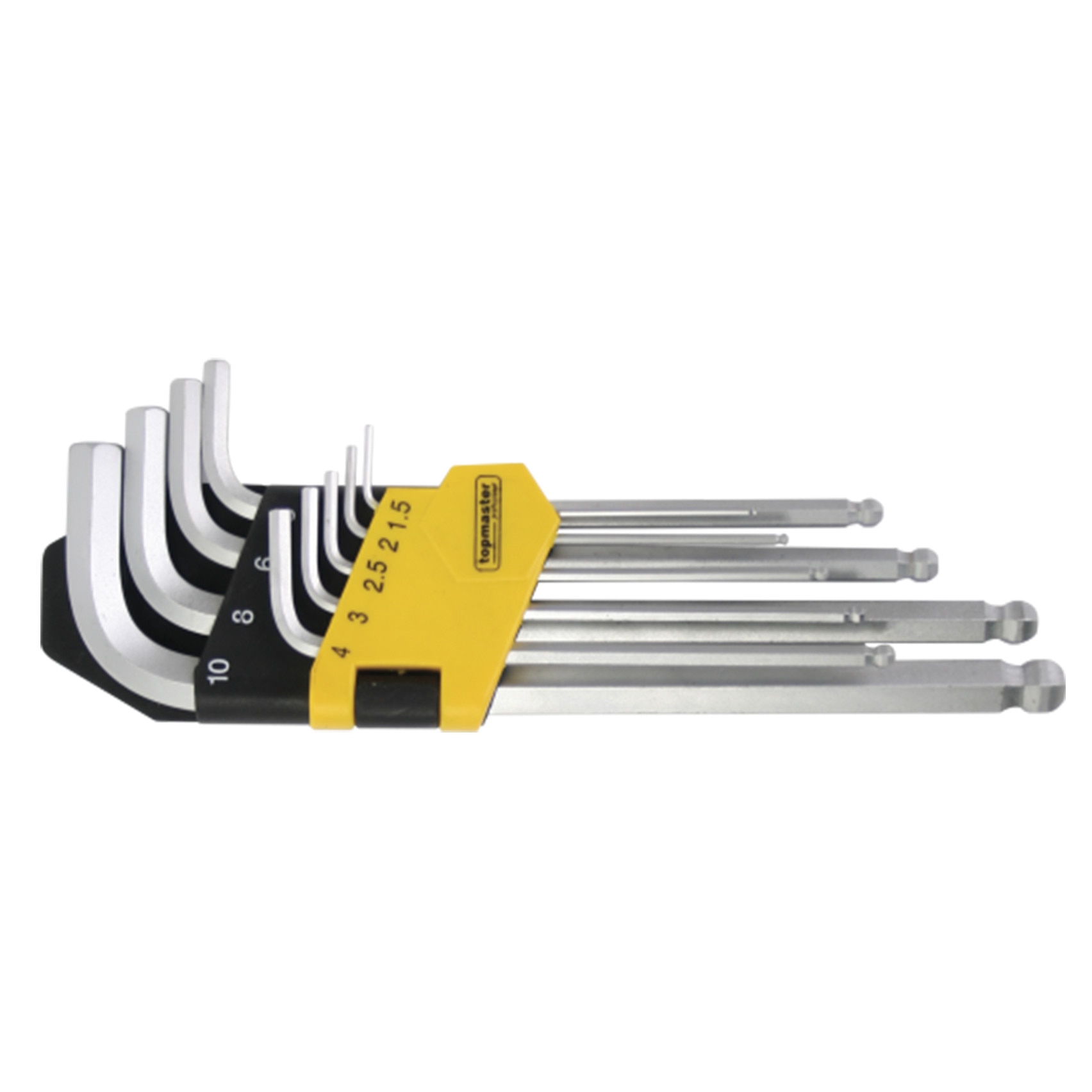 Chei imbus cu bila 1.5-10mm extralungi set 9 piese CR-V Topmaster