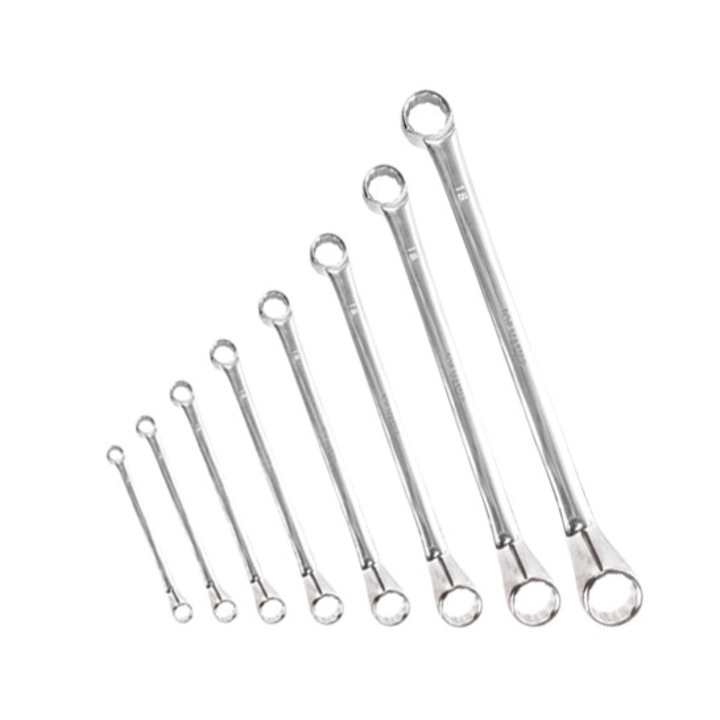 Set 8 chei inelare cu cot 6-22mm CR-V PRESS, Topmaster 235126