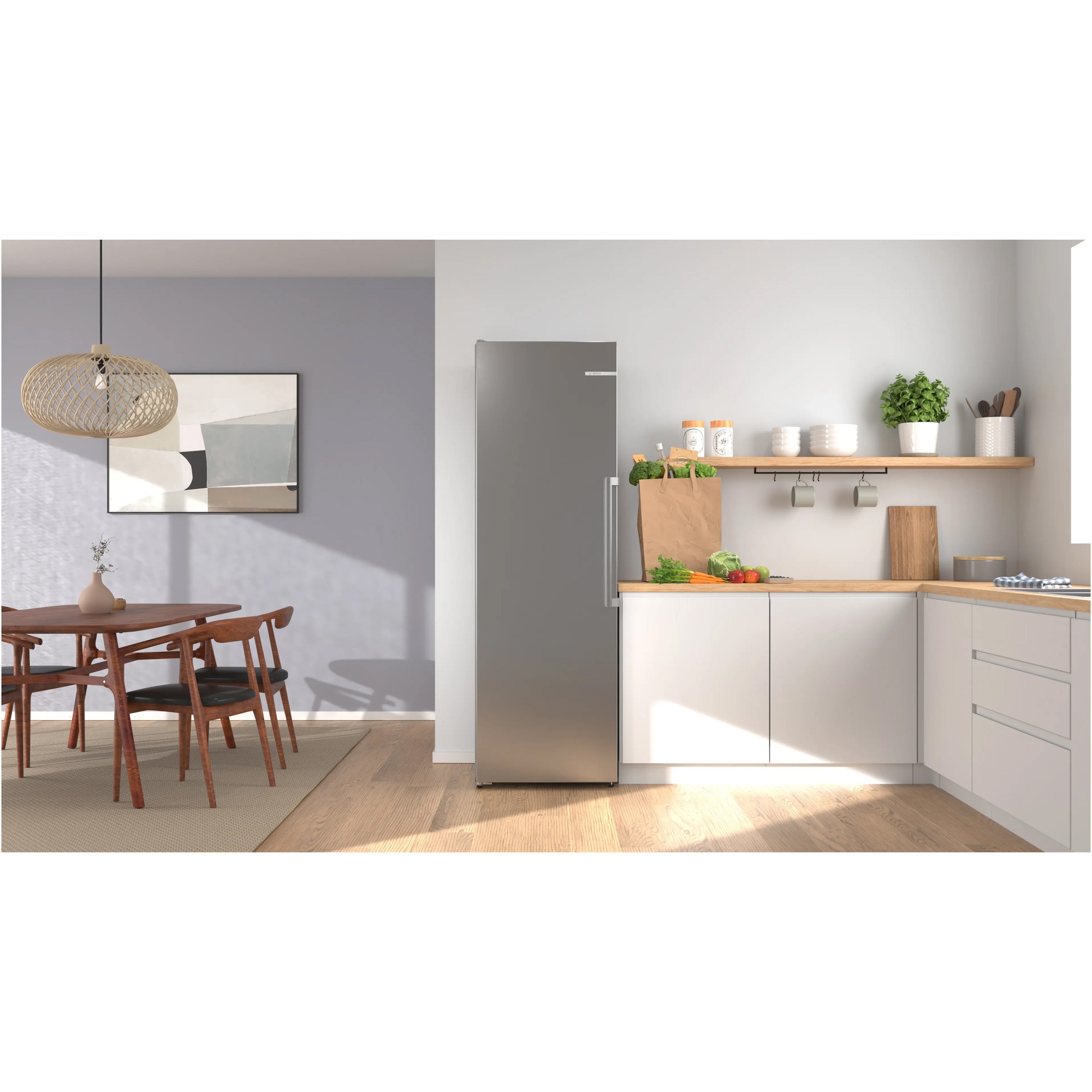 Frigider cu 1 Usa Bosch KSN36AICM Seria 6 No Frost 402L H 186.2CM Clasa C Inox Anti-Amprenta