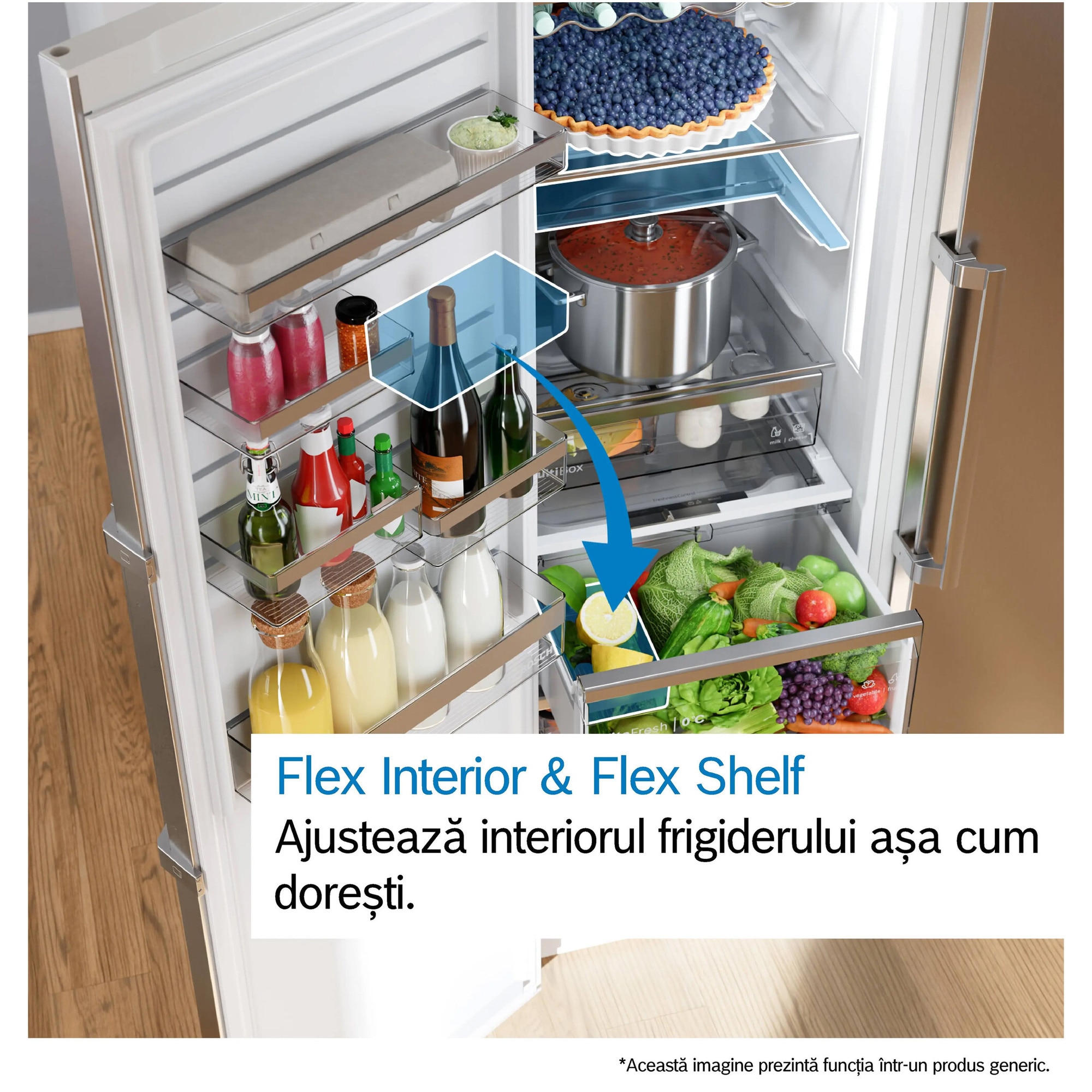 Frigider cu 1 Usa Bosch KSN36AICM Seria 6 No Frost 402L H 186.2CM Clasa C Inox Anti-Amprenta