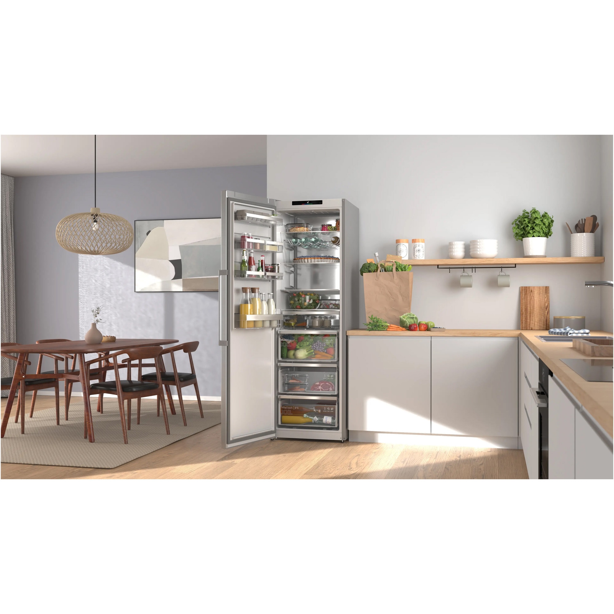 Frigider cu 1 Usa Bosch KSN36AICM Seria 6 No Frost 402L H 186.2CM Clasa C Inox Anti-Amprenta