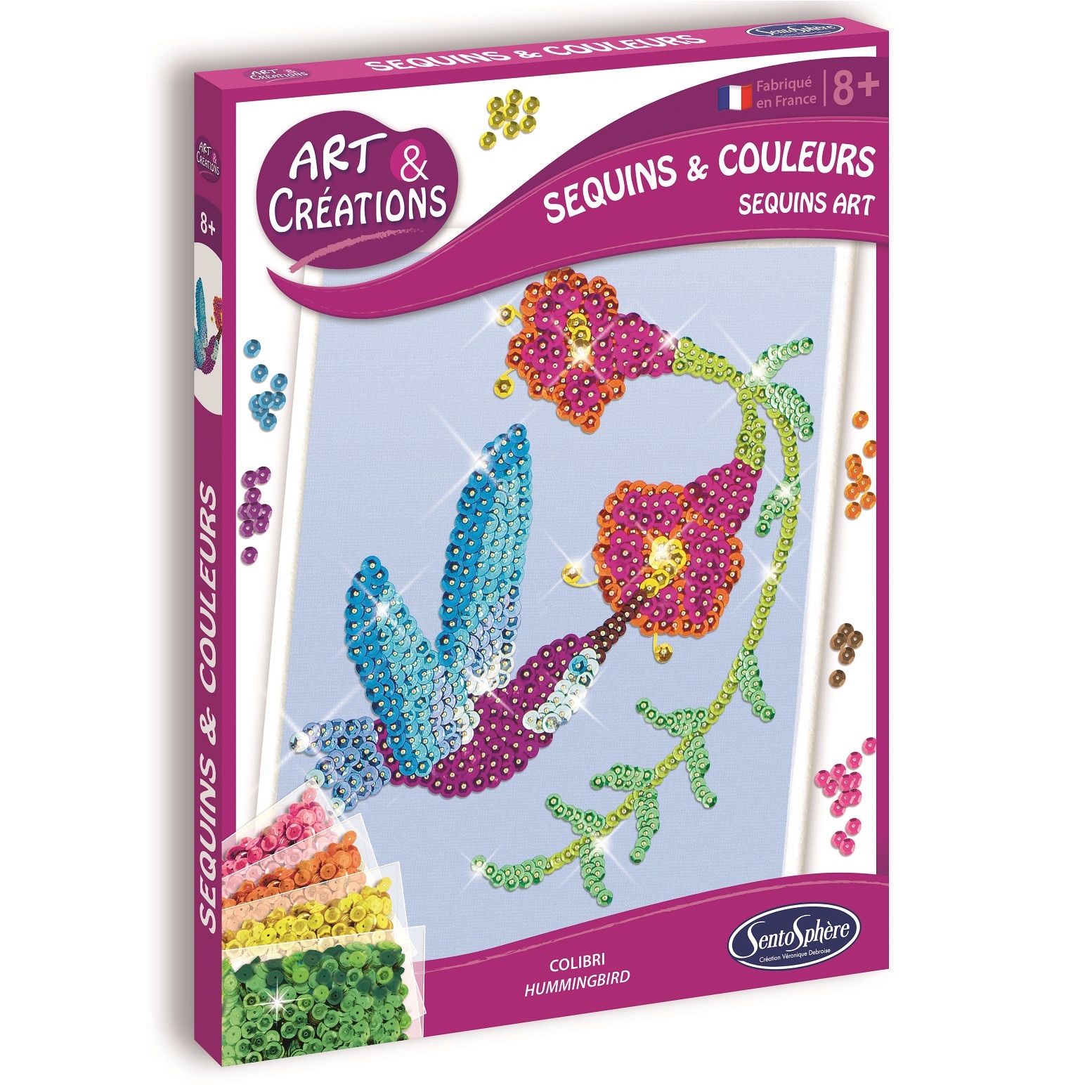 Set creativ - Canvas cu paiete Colibri