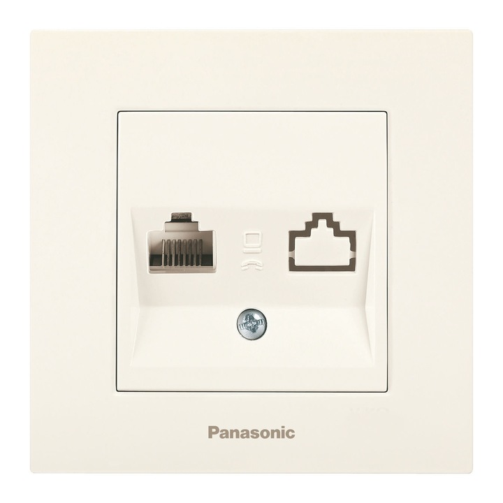 Компютърна розетка Panasonic Karre Plus, RJ45 Cat5e, Крем