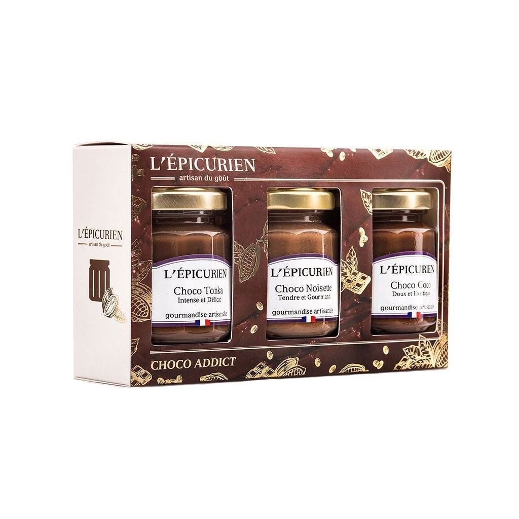 Set Cadou Choco Addict 3 borcane (1*110g 2*120g) L'Epicurien
