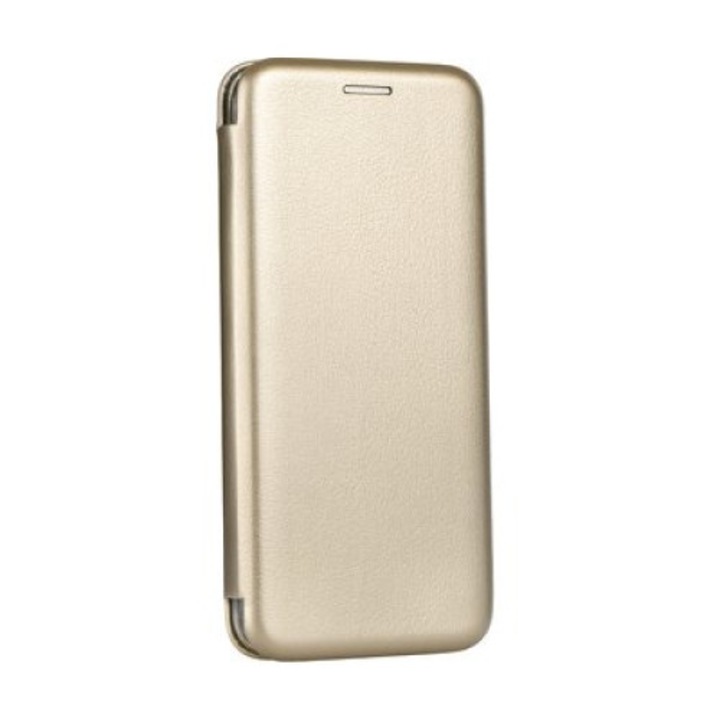 Husa Protectie Tip Carte Forcell Samsung Galaxy A8 2018, Auriu