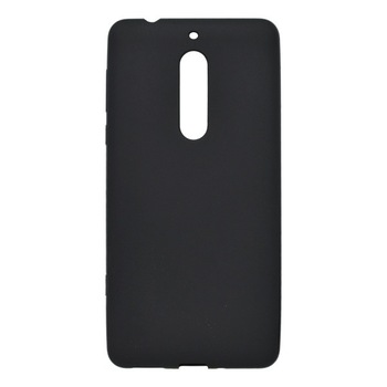 Husa/capac protectie spate din silicon mat pentru Nokia 5, carcasa, ultraslim, negru mat, BBL066 Husa/capac protectie spate din silicon mat pentru Nokia 5, carcasa, ultraslim, negru mat, BBL066