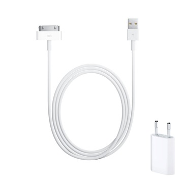 Adaptor / incarcator priza + cablu de incarcare pentru iPhone 4/4s, alb, BBL072 Adaptor / incarcator priza + cablu de incarcare pentru iPhone 4/4s, alb, BBL072
