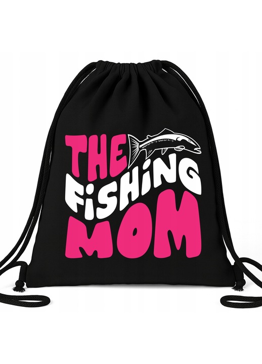 Спортна чанта EKO Черна THE FISHING MOM - Пазаруване, Град, Училище