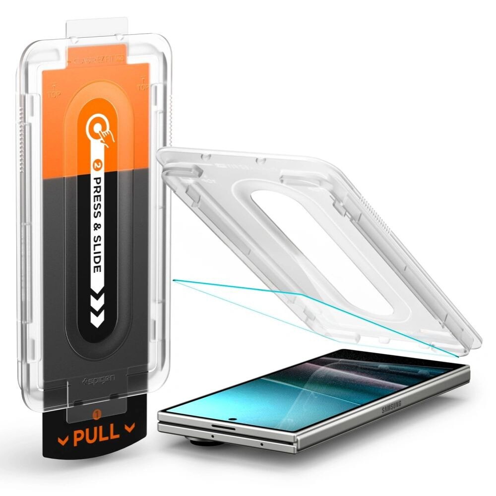 Folie Sticla pentru Samsung Galaxy Z Fold 8 Ultra Spigen Glas.tR EZ-FIT Pro HD, Kit de instalare usoara si rapida cu dispozitiv de potrivire automata, Protectie Profesionala, Ultra Rezistenta, Transparenta