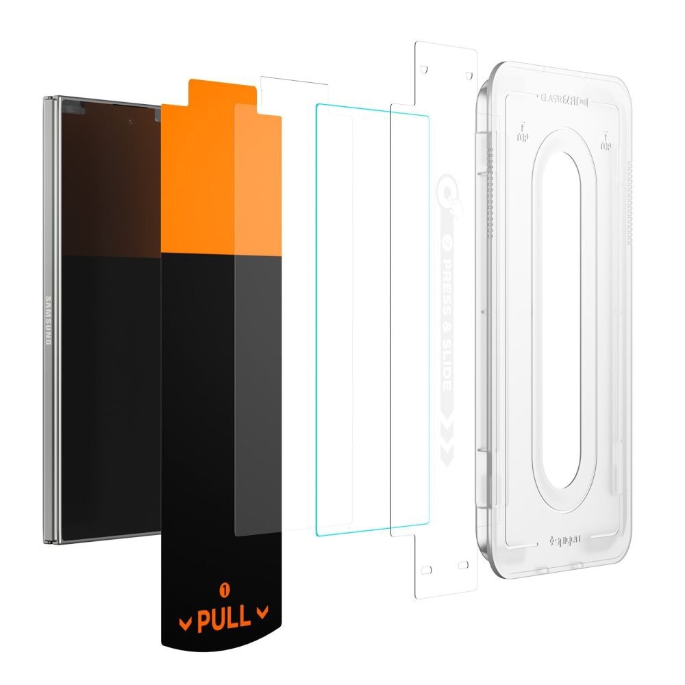 Folie Sticla pentru Samsung Galaxy Z Fold 8 Ultra Spigen Glas.tR EZ-FIT Pro HD, Kit de instalare usoara si rapida cu dispozitiv de potrivire automata, Protectie Profesionala, Ultra Rezistenta, Transparenta