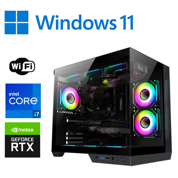 PC Gaming GYEREKEKNEK OK Intel ® I7 8700, Videó NVidia® GForce RTX 2060 DDR5 256Bites, 8 GB RAM, SSD 480 GB, cbx